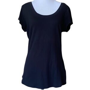 PLANET GOLD Black Scoop Neck T Shirt